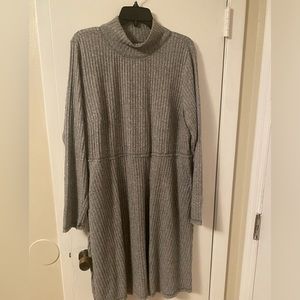 Cato - Heather Gray Mock Neck Dress